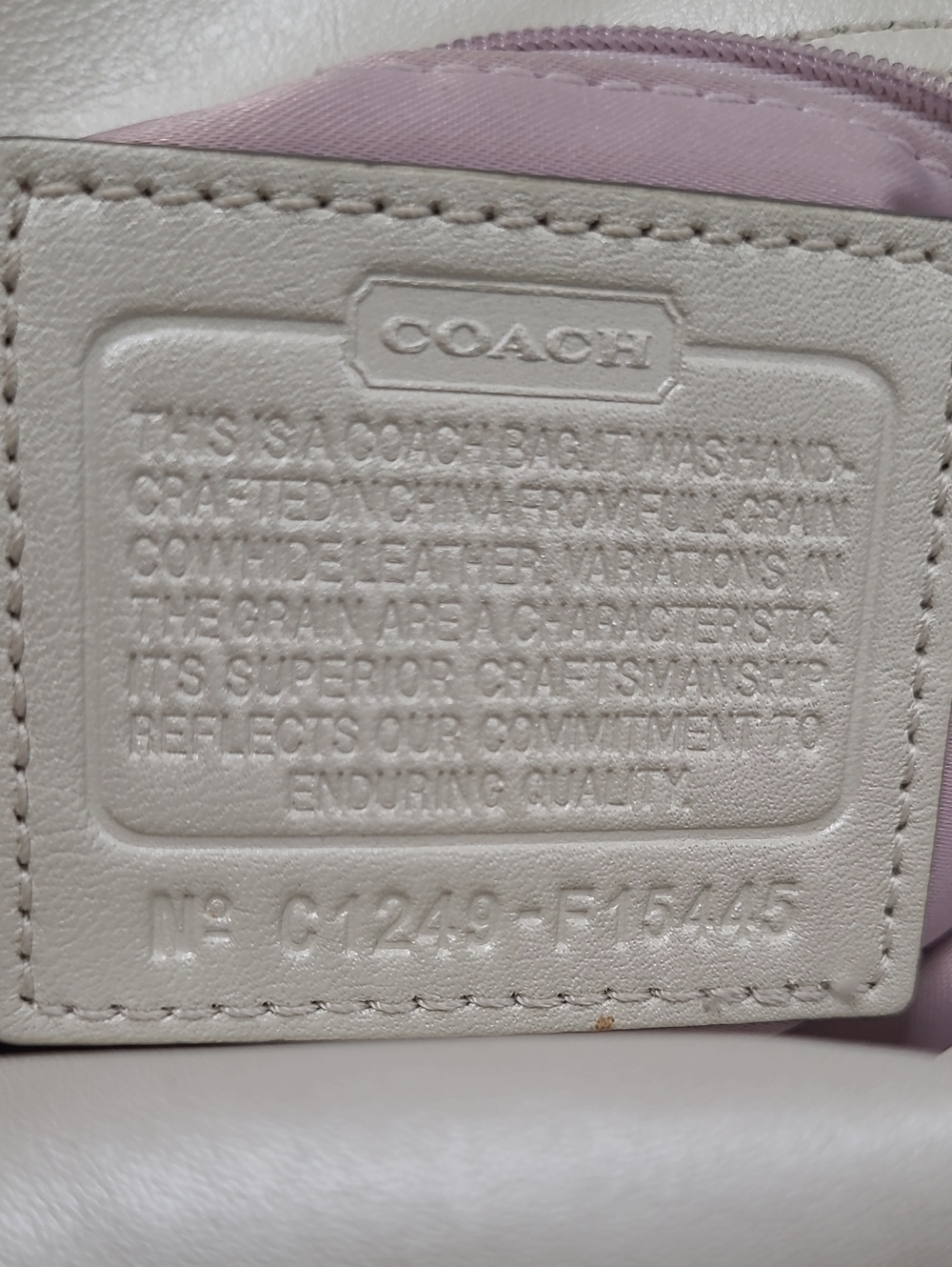 Vintage Coach Silver and Cream Satchel Handbag Y2k TRENDING - Picture 6 of 9